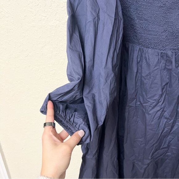 NWT Old Navy Womens Fit Flare Size 2X Long Sleeve Sweetheart Midi Dress Pockets - Picture 3 of 10